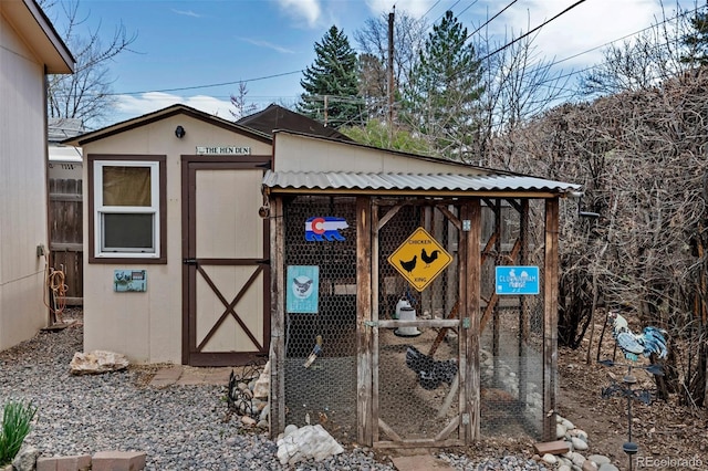 view of poultry coop