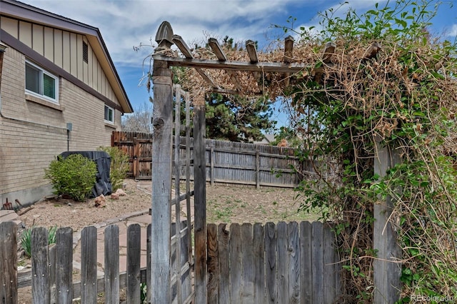 view of fenced backyard