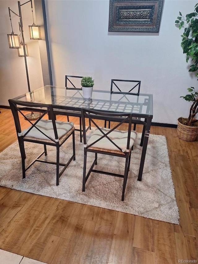 dining room featuring wood finished floors