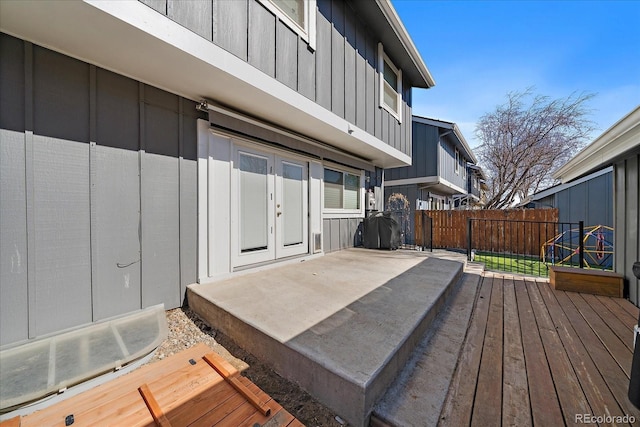 wooden deck with fence