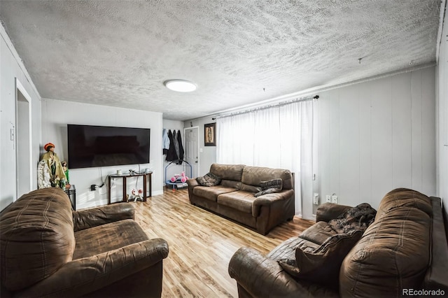 327 N 12th Ave, Brighton, CO 80601 - living room featuring wood finished floors and a textured ceiling