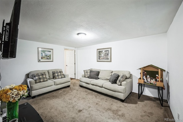 327 N 12th Ave, Brighton, CO 80601 - carpeted living area featuring a textured ceiling
