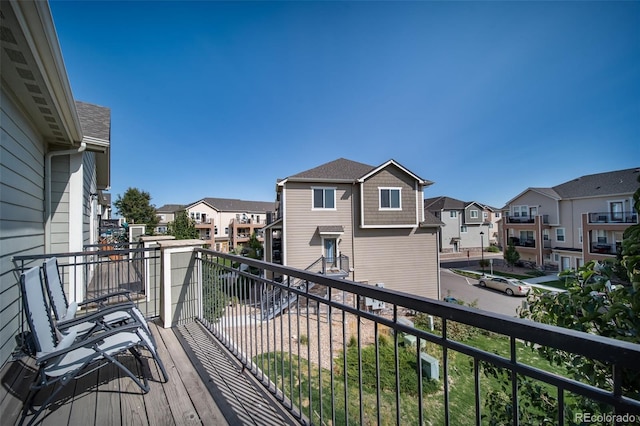 balcony with a residential view