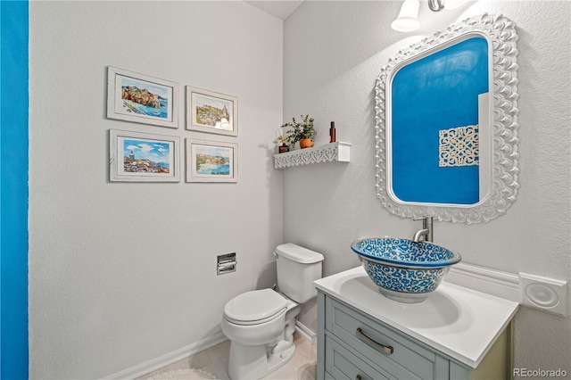 6808 Silverleaf Ave, Firestone, CO 80504 - bathroom with vanity and a textured wall