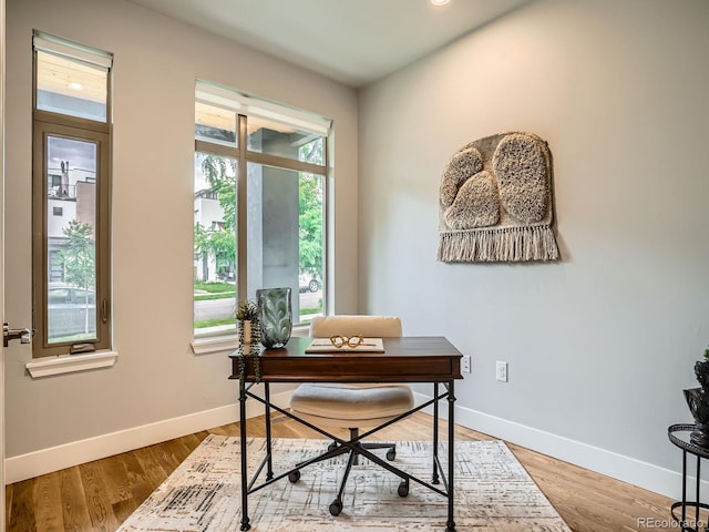 4535 Stuart St, Denver, CO 80212 - office area featuring wood finished floors