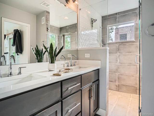 4535 Stuart St, Denver, CO 80212 - full bath with double vanity and a stall shower