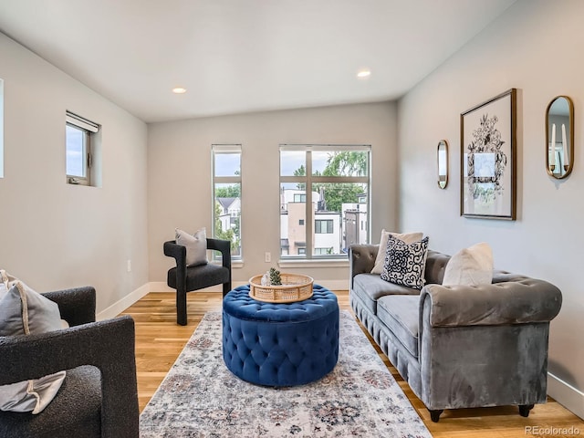 4535 Stuart St, Denver, CO 80212 - living room featuring light wood-style flooring and recessed lighting