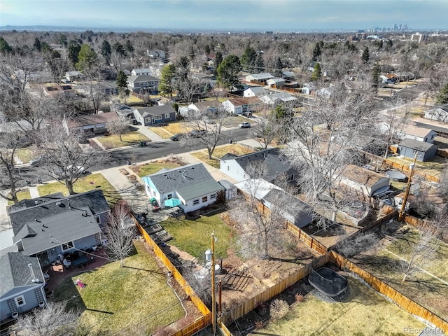 drone / aerial view featuring a residential view