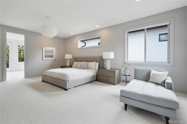 3450 S Cherry St, Denver, CO 80222 - bedroom featuring light carpet and recessed lighting