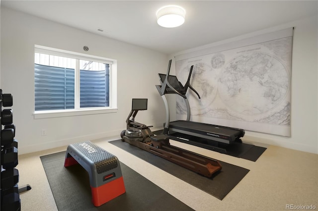 3450 S Cherry St, Denver, CO 80222 - exercise room with carpet flooring