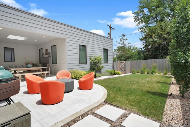 3450 S Cherry St, Denver, CO 80222 - fenced backyard featuring a patio area and outdoor dining area