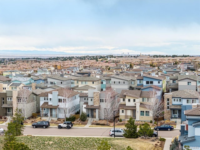 aerial view featuring a residential view