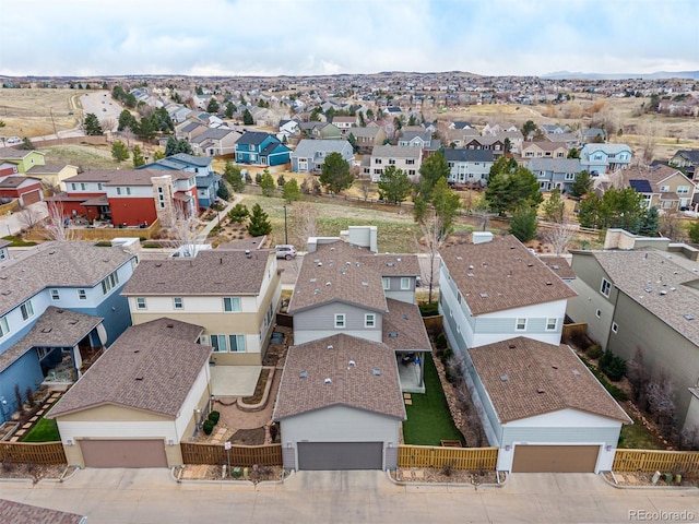 bird's eye view featuring a residential view
