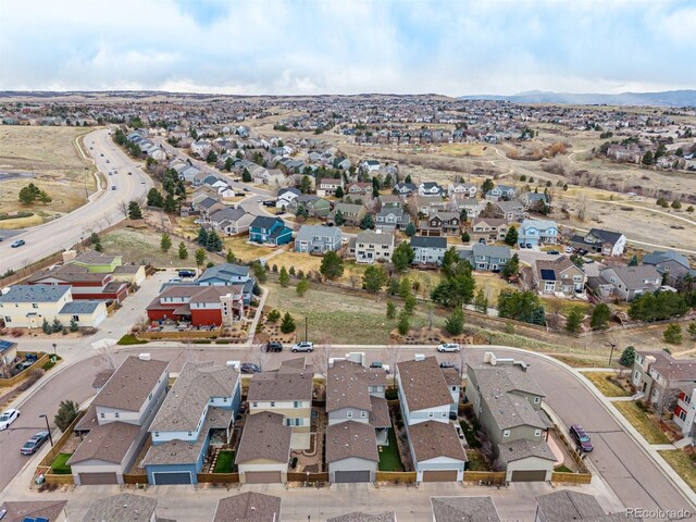 drone / aerial view with a residential view