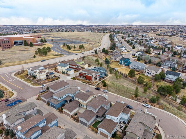 drone / aerial view with a residential view
