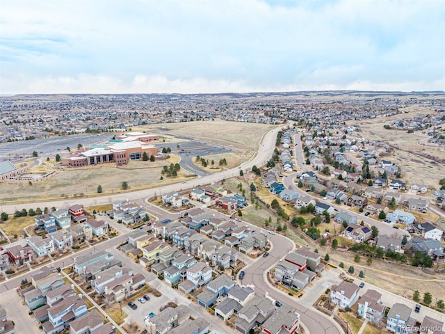 aerial view with a residential view