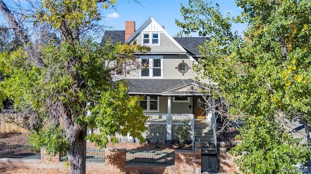 view of front of home with a porch