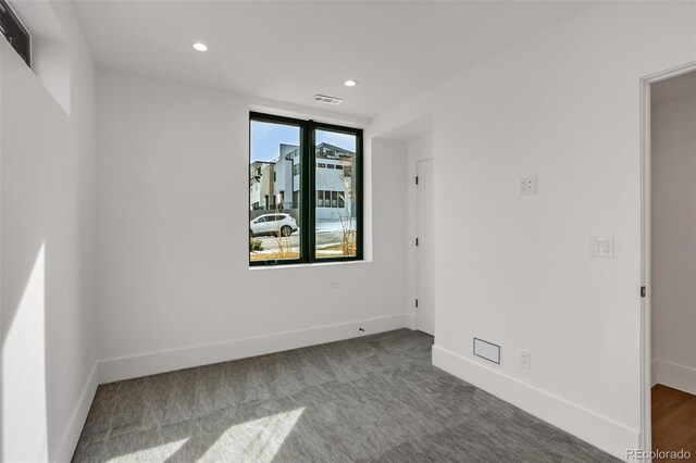 1459 W 42nd Ave, Denver, CO 80211 - carpeted empty room with recessed lighting, baseboards, and visible vents