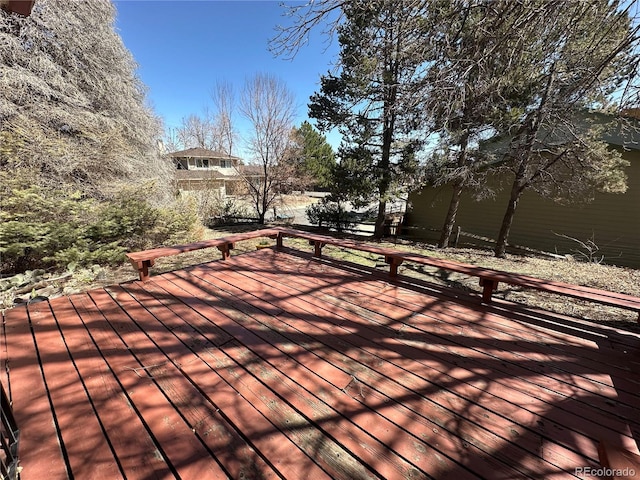 view of wooden deck