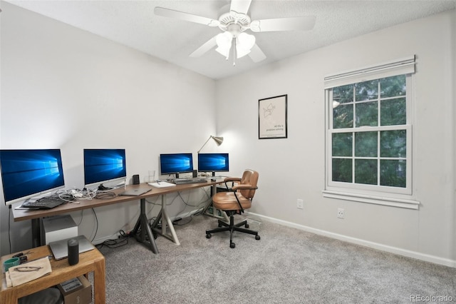 1198 Milo Cir Unit A, Lafayette, CO 80026 - carpeted home office with baseboards and ceiling fan