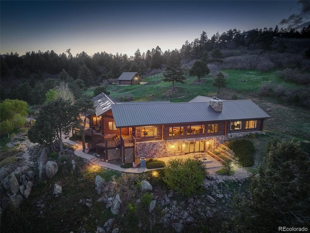 51 W Ranch Trl, Morrison, CO 80465 - view of aerial view at dusk