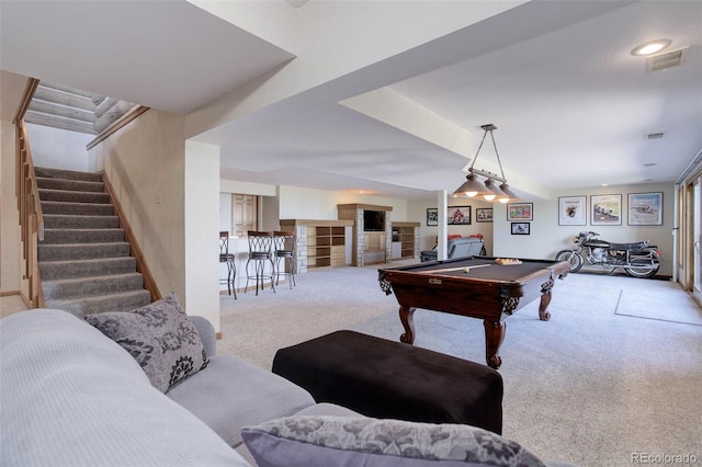 51 W Ranch Trl, Morrison, CO 80465 - game room featuring billiards and carpet flooring