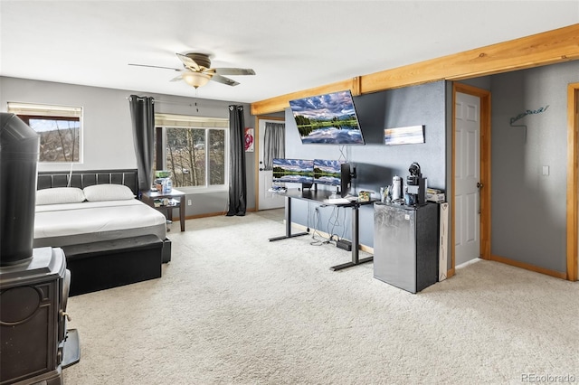 612 Sheep Ridge Rd, Fairplay, CO 80440 - carpeted bedroom featuring baseboards and ceiling fan