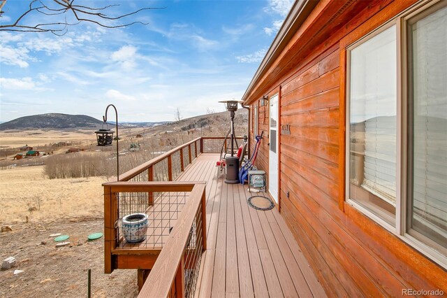 612 Sheep Ridge Rd, Fairplay, CO 80440 - deck with a mountain view