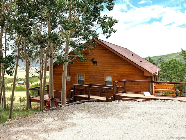 612 Sheep Ridge Rd, Fairplay, CO 80440 - rear view of property with a deck