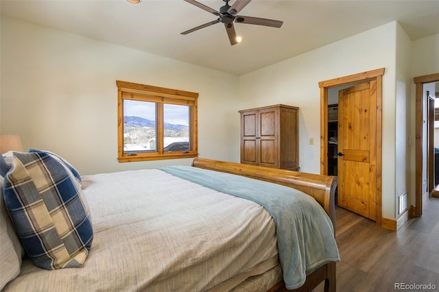 151 County Road 644, Grand Lake, CO 80447 - bedroom featuring wood finished floors and a ceiling fan