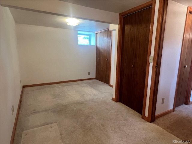 95 Appleby St, Bailey, CO 80421 - below grade area featuring light colored carpet and baseboards