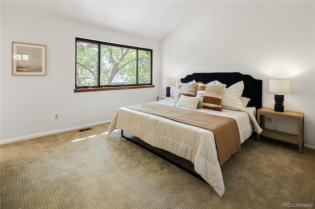 9400 E Iliff Ave Unit 292, Denver, CO 80231 - bedroom featuring vaulted ceiling and carpet flooring