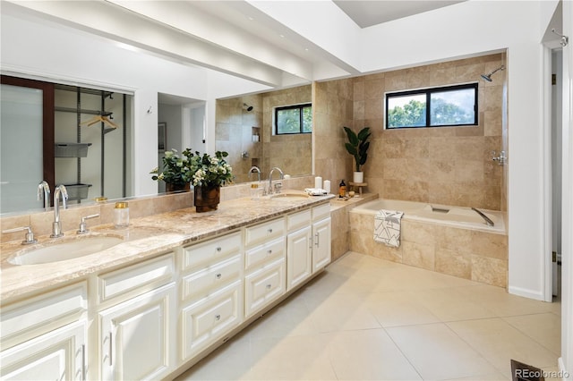 9400 E Iliff Ave Unit 292, Denver, CO 80231 - bathroom featuring double vanity and tile patterned flooring
