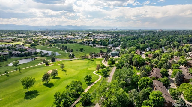 9400 E Iliff Ave Unit 292, Denver, CO 80231 - aerial perspective of suburban area with a water and mountain view and a golf course