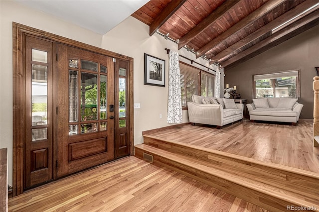 6740 S Windermere St, Littleton, CO 80120 - entryway featuring wooden ceiling and light wood-style flooring