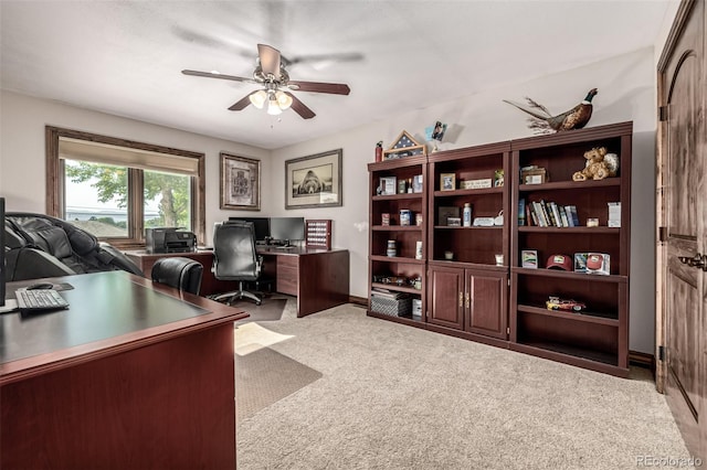 6740 S Windermere St, Littleton, CO 80120 - home office with ceiling fan and carpet flooring