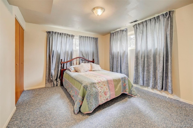 view of carpeted bedroom