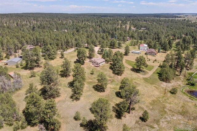 drone / aerial view with a rural view