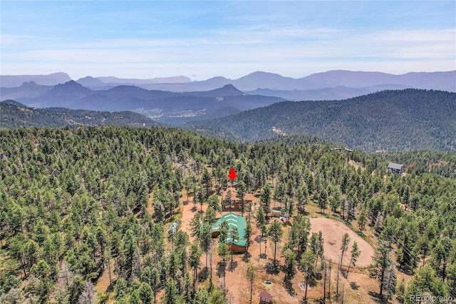 26526 Gray Buck Trl, Conifer, CO 80433 - mountain view featuring a forest