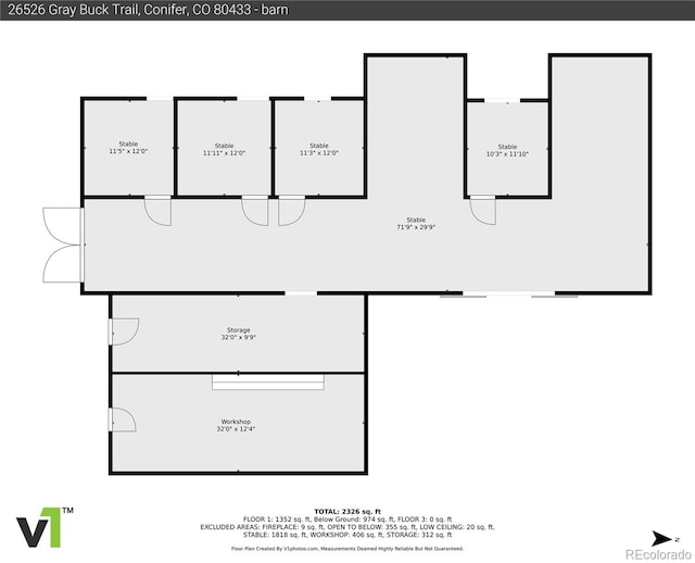 26526 Gray Buck Trl, Conifer, CO 80433 - home floor plan