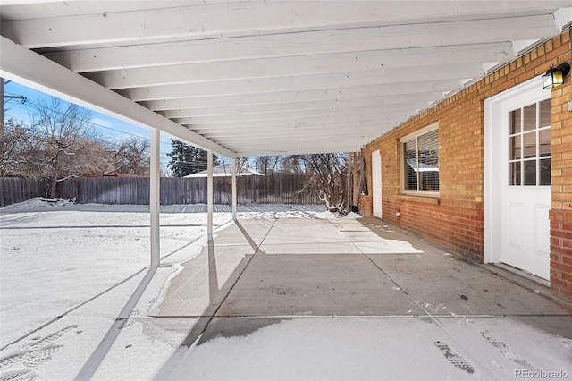 view of patio with a fenced backyard