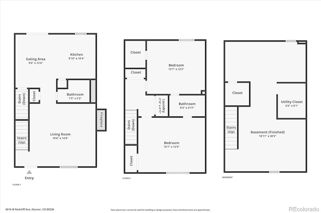 3616 W Radcliff Ave, Denver, CO 80236 - property floor plan