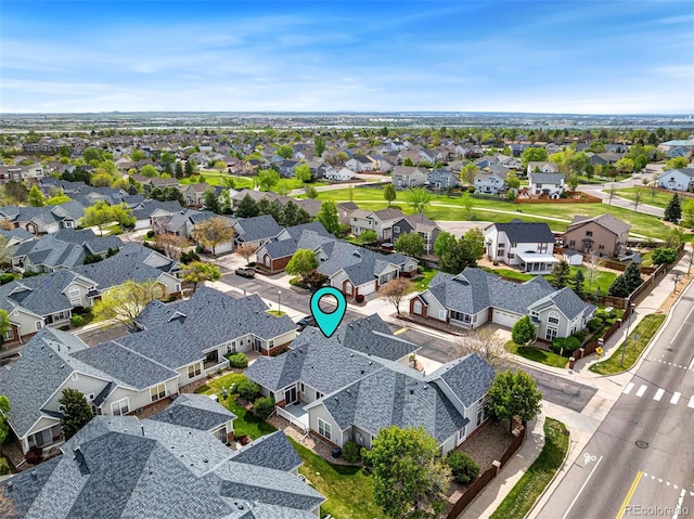 aerial view of residential area