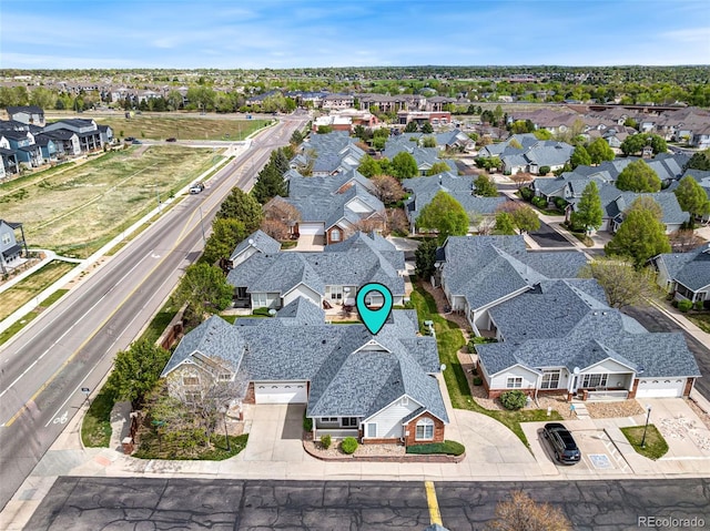 aerial perspective of suburban area