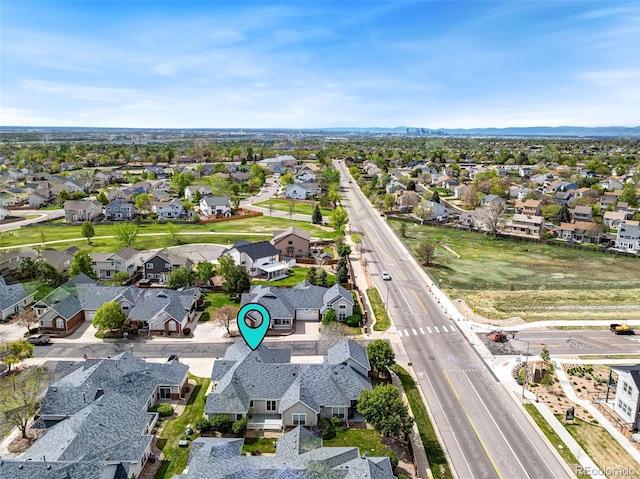 aerial perspective of suburban area