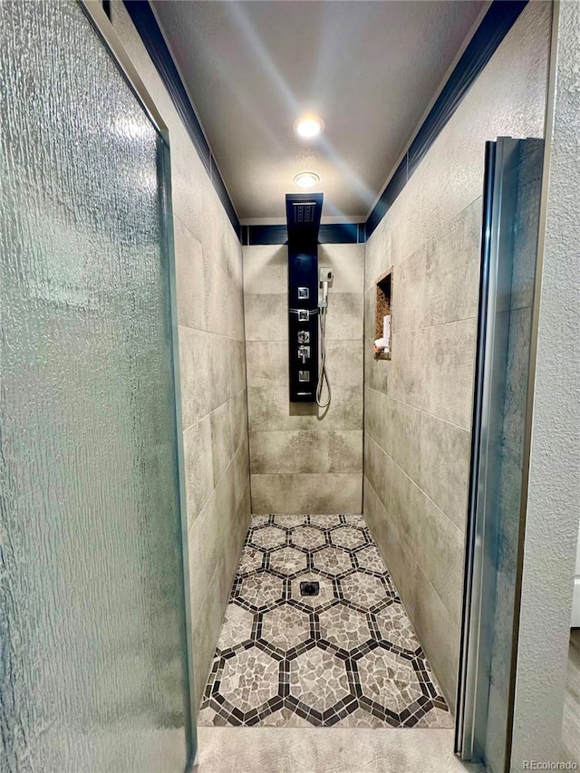 3818 S Dallas St, Aurora, CO 80014 - full bathroom with tiled shower and elevator