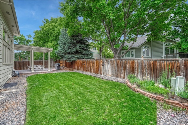 19149 E Ida Dr, Aurora, CO 80015 - view of yard with a pergola and a patio area