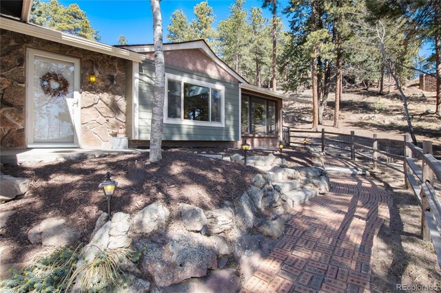 24949 N Mountain Park Dr, Evergreen, CO 80439 - view of wooden terrace