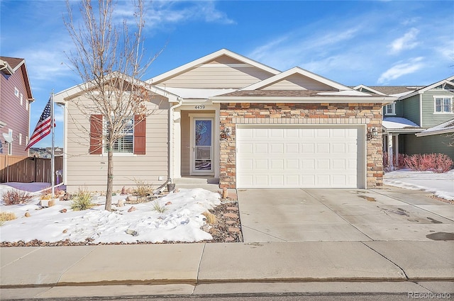 view of front of home featuring a garage