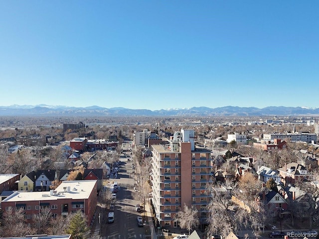 exterior space featuring a mountain view